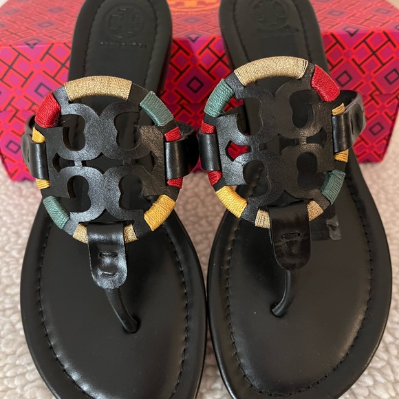 Tory Burch Miller Embroidered Sandals - Picture 10 of 11